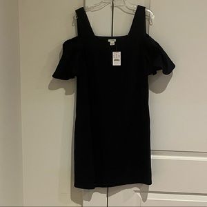 Brand new with tag- J Crew navy cold shoulder shift dress